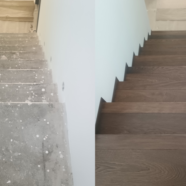 Staircase Cladding with Toscana Swedish Floorboards