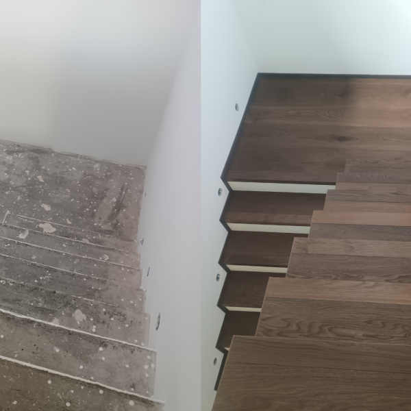 Staircase Cladding with Toscana Swedish Floorboards